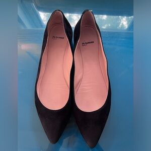 Jil Sander black flats 39.5